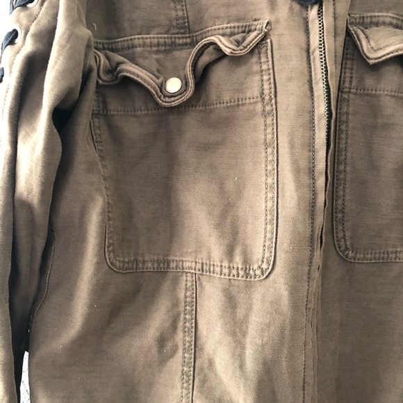 Free People Military Faye Lace Up Sleeve Jacket - Picture 10 of 15